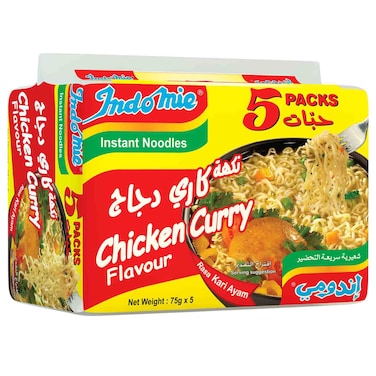 Indomie Chicken Curry Flavour Instant Noodles, 80g Pack of 5