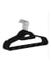 100-Piece High-Grade Non-Slip Flocking Hanger Black