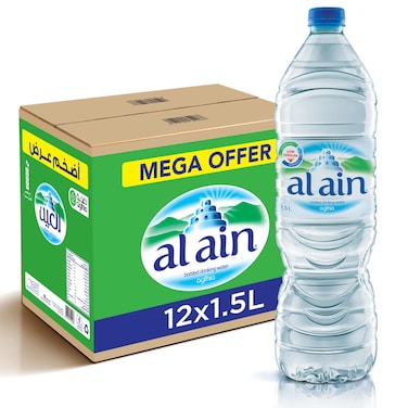Al Ain Low Sodium Bottled Drinking Water 1.5L Pack of 12