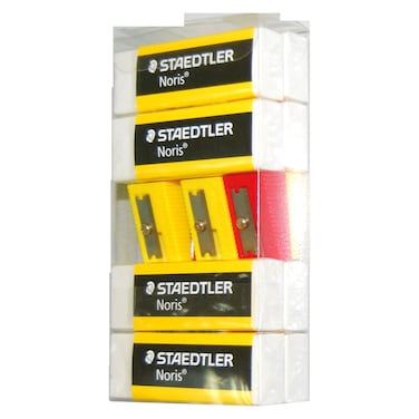 Staedtler Noris Eraser, 8 PCS with Sharpener, 4 PCS