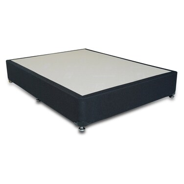 Upholstered Divan Bed Base with Fabric Finish and Supporting Feet, SCAB120, 120 x 200cm, Dark Grey