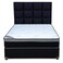Upholstered Divan Bed Base with Fabric Finish, Split Base Design and Supporting Feet, SCAB150, 150 x 200cm, Dark Grey