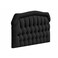 Upholstered Bed Headboard with Diamond Button Tufting, Curved Top Design and Padded Fabric Finish, SCAH100, 100cm, Dark Grey