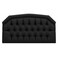 Upholstered Bed Headboard with Diamond Button Tufting, Curved Top Design and Padded Fabric Finish, SCAH100, 100cm, Dark Grey