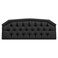 Upholstered Bed Headboard with Diamond Button Tufting, Curved Top Design and Padded Fabric Finish, SCAH120, 120cm, Dark Grey