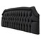 Upholstered Bed Headboard with Diamond Button Tufting, Curved Top Design and Padded Fabric Finish, SCAH150, 150cm, Dark Grey