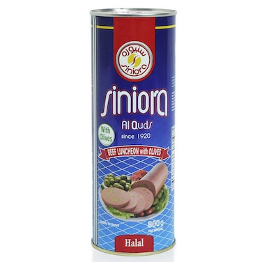 Siniora Beef Luncheon Meat with Olives, 800g