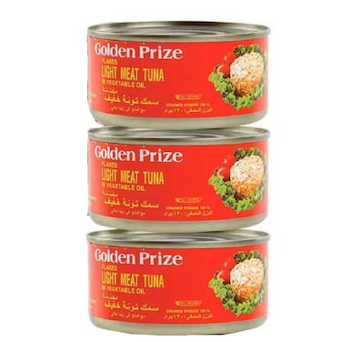 Golden Prize Light Tuna 185g Pack of 3