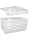 Set Of 3 Stackable Egg Storage Tray, 72 Eggs Storage Trays With Locking Lids, Transparent Egg Holder, Egg Container Crisper Fridge Organizer Bins, Egg Box For Refrigerator, Hiking, Outdoor, Camping