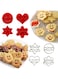 OHM Smiley Star Flower Round Love Cookie Cutters Cake Fondant Decorating Fruit Cutting Baking Tools Set of 4 pcs