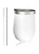 Haayymo 12 OZ Stainless Steel Wine Cup, Double Vacuum Insulated Wine Cup with Cover, Coffee Cup, Insulated Cup, Suitable for Champagne, Cocktail, Beer, White