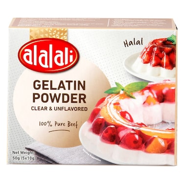 Al Alali Clear and Unflavoured Gelatin Powder, 50g
