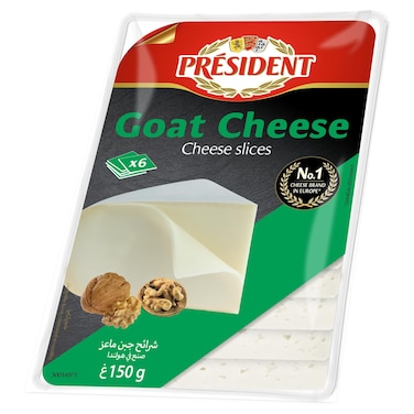 President Goat Cheese Slice, 150g