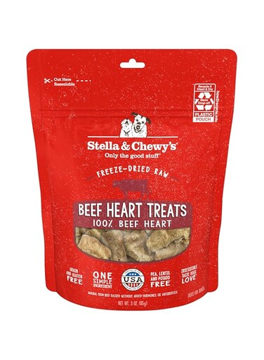 Stella &amp; Chewy's Freeze-Dried Raw Beef Heart Treats, 3 oz bag