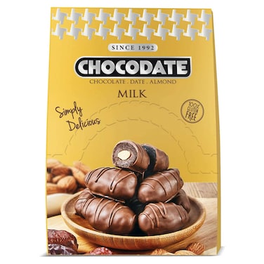 Chocodate Milk Chocolate Coated Dates with Almond, 33g