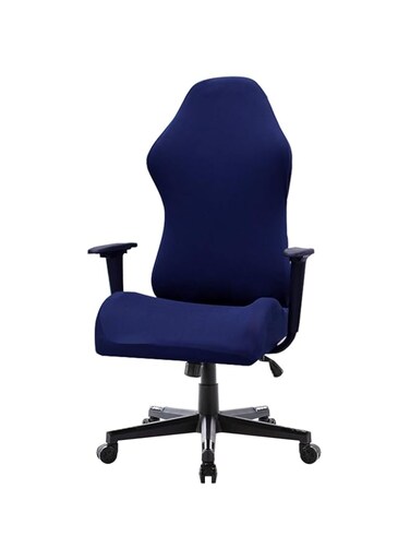 un-brand SONNACH Printed Gaming Chair Covers, Reclining Desk Office Chair Covers,Computer Desk Office Chair Covers (Navy)