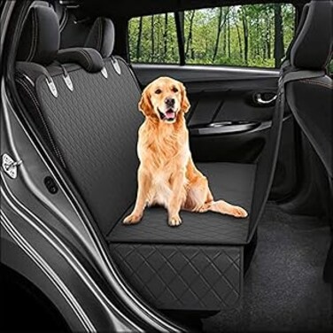 NC Dog rear seat cover,Car Back-Seat Protector Cover,Car Seat Protector Foldable,Car Pet Scratch proof Hammock,Black.
