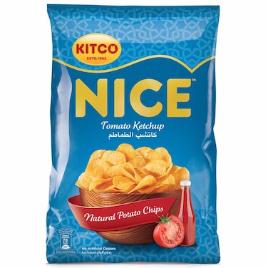 Kitco Nice Tomato Ketchup Natural Potato Chips, 14g, Pack of 21
