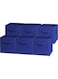 Simple Houseware 6 Pack - Foldable Cube Storage Bin, Dark Blue