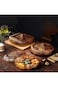 Square Snack Serving Tray with Lid - Divided Serving Dishes Round Appetizer Platter.