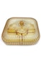 Square Snack Serving Tray with Lid - Divided Serving Dishes Round Appetizer Platter.