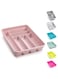 PlasticForte Plastic Forte Tier Cutlery Tray, Pink, 40 X 30 X 7