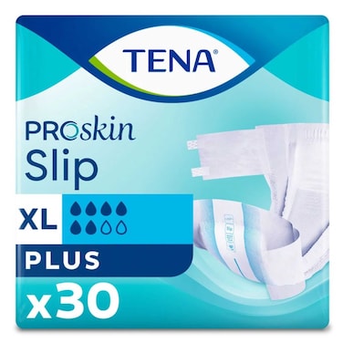 Tena Proskin Slip Plus Adult Diaper Unisex, XL 30 Diapers