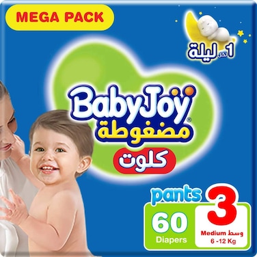 حفاضات بيبي جوي مقاس 6، 60 قطعة