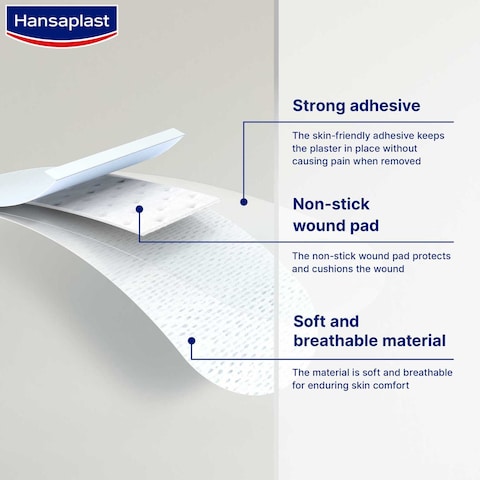 Hansaplast Sensitive Wound Plasters, Skin Friendly, Non-stick, 20 Strips