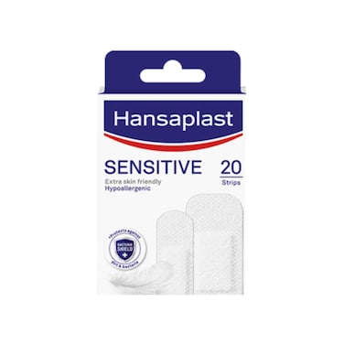 هانزابلاست لصاقات الجروح سنسيتيف , لطيفة للغاية على البشرة لشفاء مثالي , التصاق لطيف على البشرة , شفاء مثالي , ضمادة جروح غير لزجة , لصاقات طرية ومسامية , غير مؤلمة عند الإزالة , مناسبة لمرض السكري , ٢٠ لصاقة
