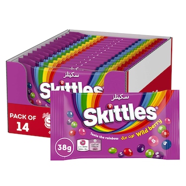 Skittles Wild Berry Candy Pack of 14, 38g