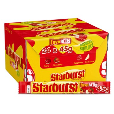 Starburst Original Fruit Chews Candy, 45g Pack of 24