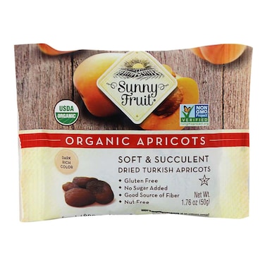Sunny Fruit Organic Dried Turkish Apricots, 50g
