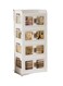 Stackable Collapsible Storage Box with Lids &amp; Wheels &acirc;&euro;&ldquo; 4 Tier Plastic Storage Cabinet for Bedroom, Living Room, Toys, Clothes, Office &acirc;&euro;&ldquo; Clear Organizer Bins with Front Door &amp; Top Lid Access