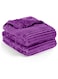 G H Striped Flannel Fleece Blanket Plush Throw Blanket Super Soft Single Size (160x220cm) for Bed and Sofas, Luxurious Warm and Comfortable