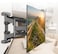 BEETEC TF-X8 Double Arms Swivel TV Wall Mount for 32"-75" LED &amp; LCD Flat Panel TVs up to 50 kg/110 lbs, VESA up to 600x400mm, Full Motion, 491 mm Extension, Black