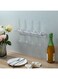 MyGift Clear Acrylic Wall Mounted Stemware Glass Hanging Rack