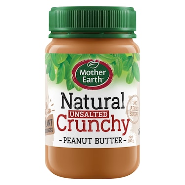 ماذر إيرث زبدة الفول السوداني غير المملحة، 380 غرام.