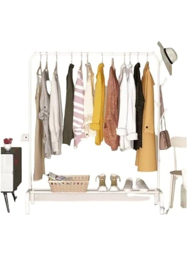 Dubai Gallery Clothes Organizer And Metal Stand White 110X40X150Cm