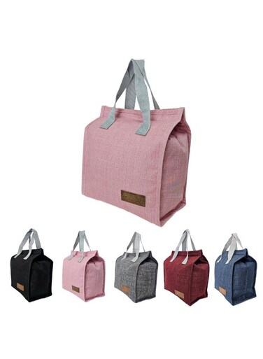 Lunch Tote Bag &acirc;&euro;&ldquo; Reusable Cooler Bag with Leakproof Interior, Large Capacity, Thermal Food Storage for Office, School, Picnic and Travel (Pink)
