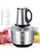 Cooking Electric Food Chopper 1000W, Multi-Functional Stainless Steel Kitchen Chopper for Vegetables, Meat, and Herbs, Compact &amp; Easy to Clean, 5L Capacity
