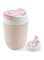 Travel Coffee Mug with Ceramic Coating, 12oz Double Wall Insulated Coffee Tumbler with Lid and Straw, Stainless Steel Leak Proof Tumbler Reusable Coffee Cup for Cold&amp;Hot Drinks, Men Women, Pink