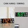 6629 13 Inch Multifunctional LED Living Room Large Screen Wall Clock - White Shell Orange Light