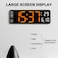 6629 13 Inch Multifunctional LED Living Room Large Screen Wall Clock - White Shell Orange Light