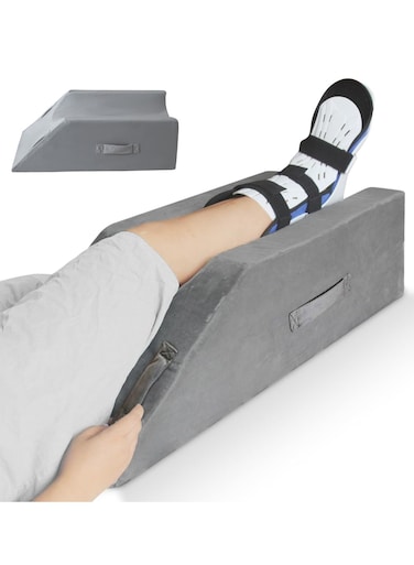 Portable Leg Elevation Pillows, Cooling Memory Foam Leg Lift Pillow, Wedge Pillow, Multifunctional Knee Pillow, Reading Working Pillow with Handles for Sleeping, Blood Circulation