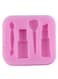Makeup Tools Design Fondant Cake Chocolate Mould Pink 6 x 5.6centimeter