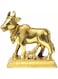 StonKraft - Brass Kamdhenu Kamadhenu Kamadhenu Cow with Calf - Murti Idol Statue Sculpture - 2.5" Inches