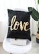 Shining Love Printed Design Cushion Covers Decor Throw Pillow Cover Gold Decorative Pillowcase Cushion Cover for Bedroom Sofa Car Home Decor 45x45 cm