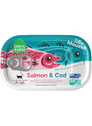 Open Farm Salmon &amp; Cod Meal Topper for Cats - 89G