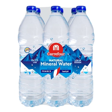 Carrefour Low Sodium Natural Mineral Water 1.5L Pack of 6